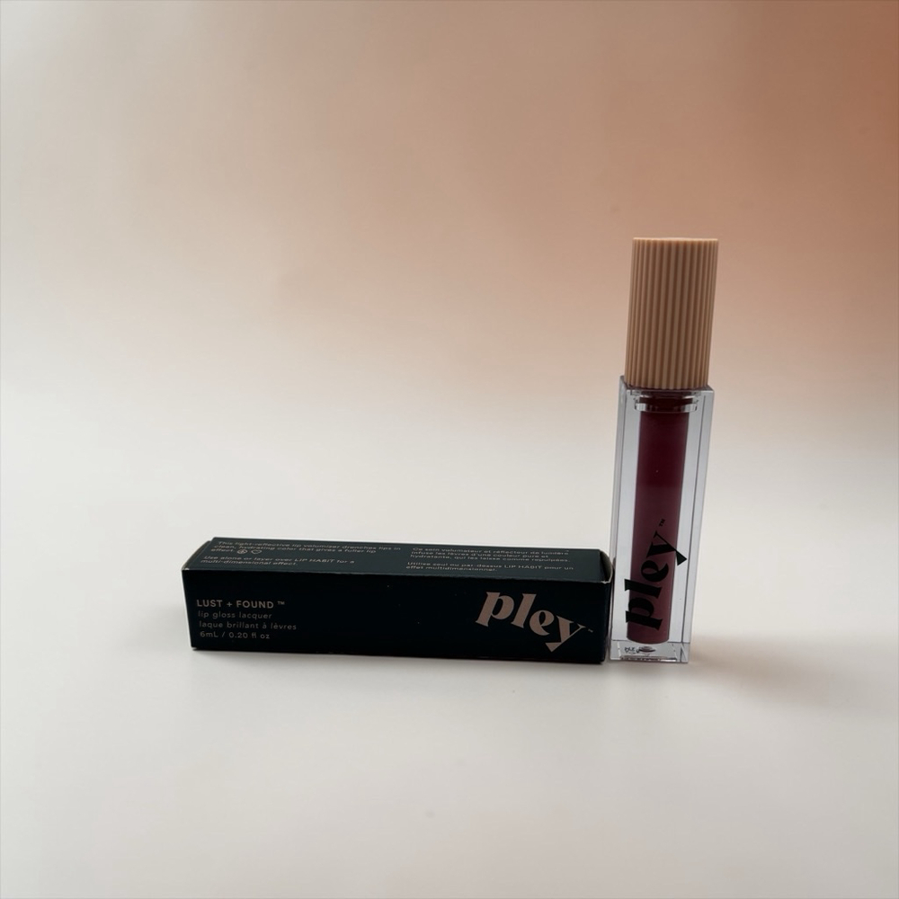 Pley Beauty Lust + Found Lip Gloss Lacquer 6ml New Hydrating Shine Lip Gloss